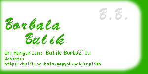 borbala bulik business card